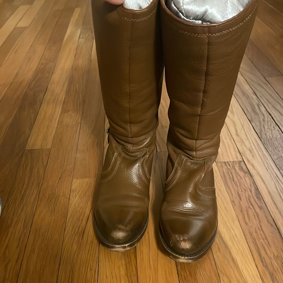 Franco Meyer Knee High Boot Sz 7.5M - Hand-Finished Leather, Back Zip - Picture 2 of 7